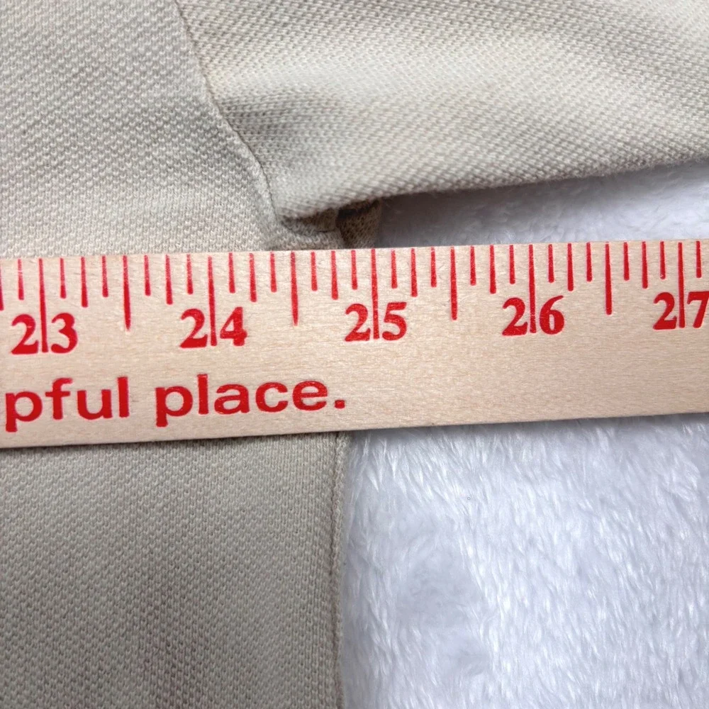 VTG 80s 90s Polo Ralph Lauren Polo Shirt Men XL Cream Pony Logo Boxy Made in USA